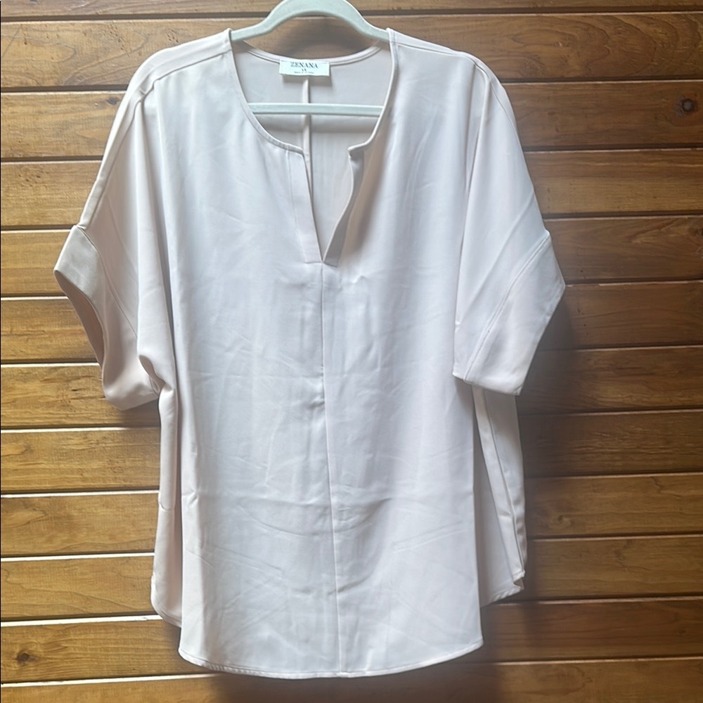 Zenana - Cream Dolman Sleeve Blouse